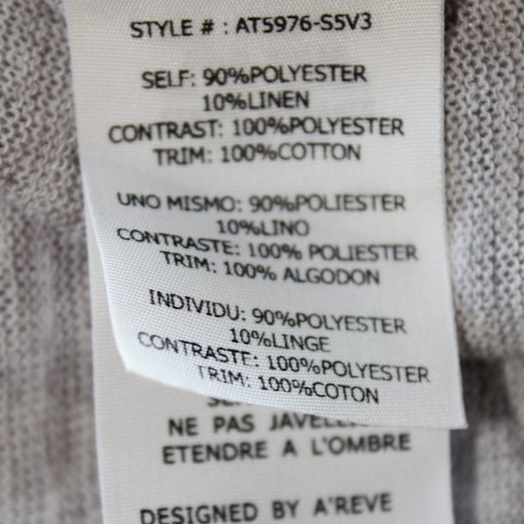 A'reve Anthropologie Women's Light Gray Sheer Back Bow Tank Top ~S~ - Picture 8 of 9